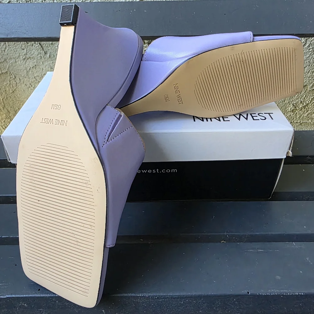 Nine West Rovah 3 Women's Wedge Slip On Sz 6.4‎ Lavender